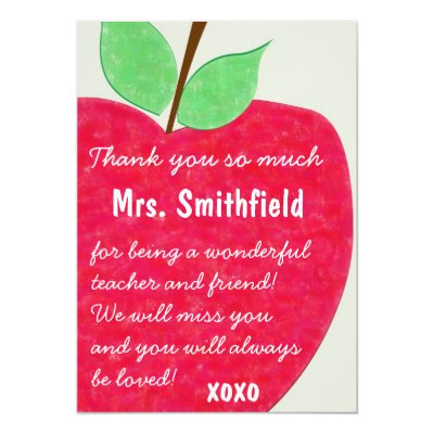 teacher s apple retirement dinner invitation zazzle com