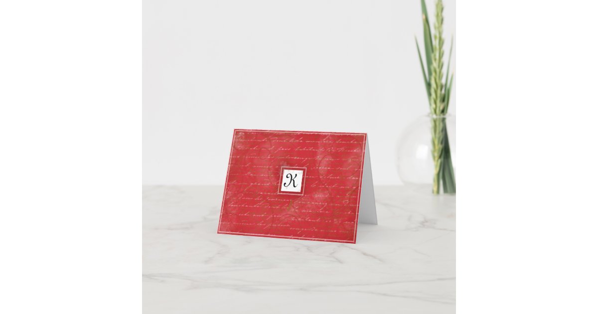Ruby Red Thank You Card | Zazzle