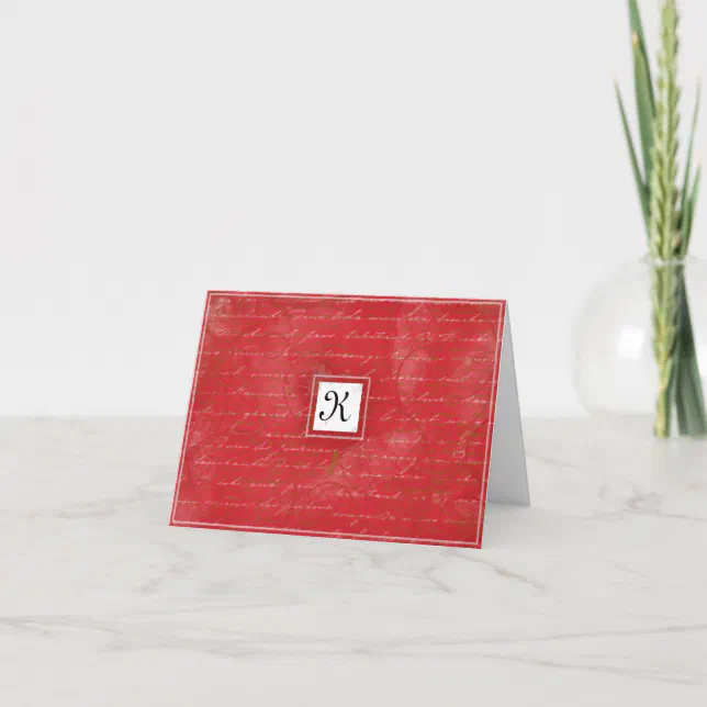 Ruby Red Thank You Card | Zazzle