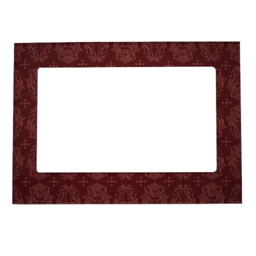 Ruby Red Victorian Delight Damask Magnetic Frame