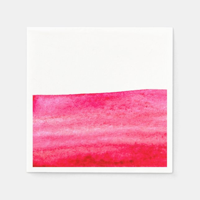 Ruby red watercolor swish napkins (Front)