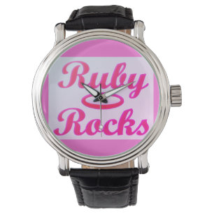 Ruby Rocks design SWEET PINK Watch