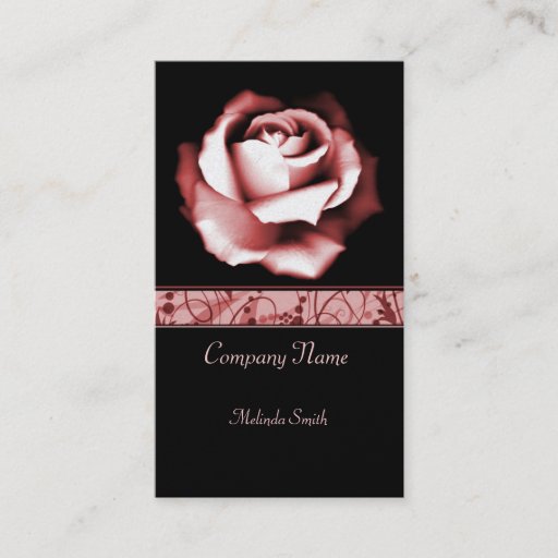 Customizable Ruby Rose Business Card
