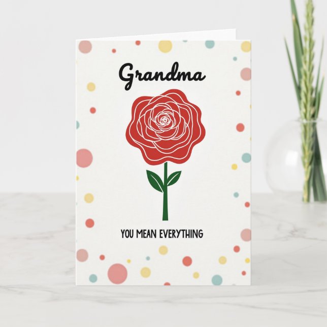 Ruby Rose Grandmas Day Card (Front)