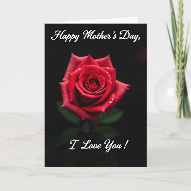 Ruby Rose Illustration Mothers Day Card (Front)