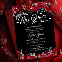 Ruby Rose Mis Quince Red Silver Black Quinceanera 
