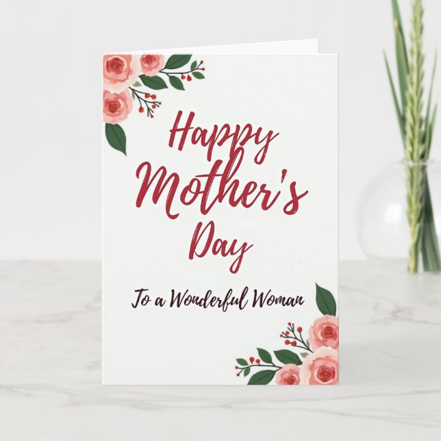 Ruby Roses Mothers Day Tribute Card (Front)