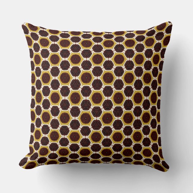 Ruby Rubix crimson red white geometric pattern Throw Pillow (Front)