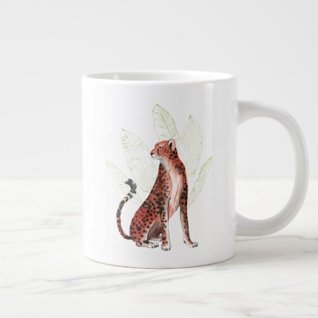 Ruby Runner Leopard Giant Coffee Mug (Right)