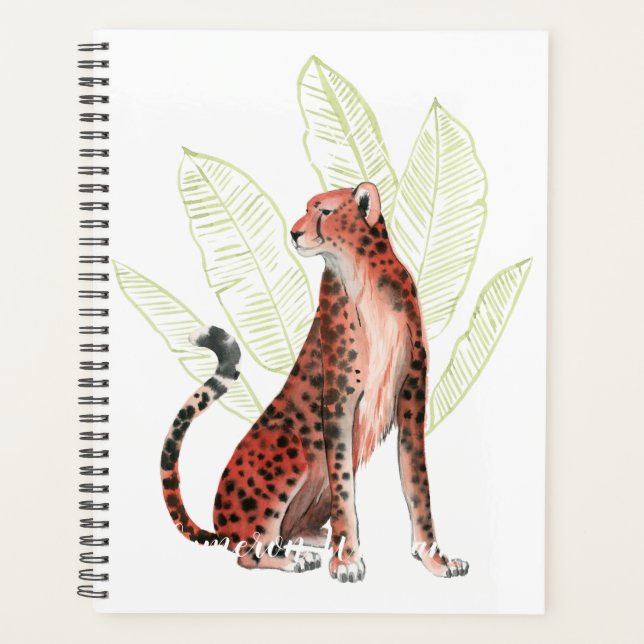 Ruby Runner Leopard Planner (Front)