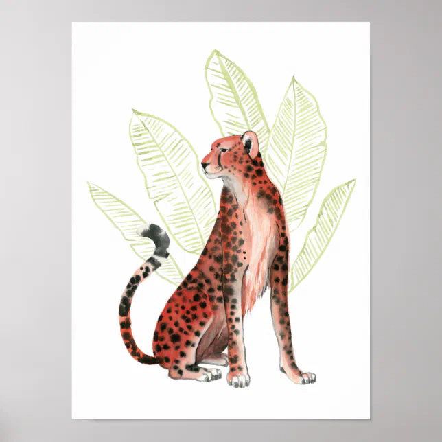 Ruby Runner Leopard Poster | Zazzle