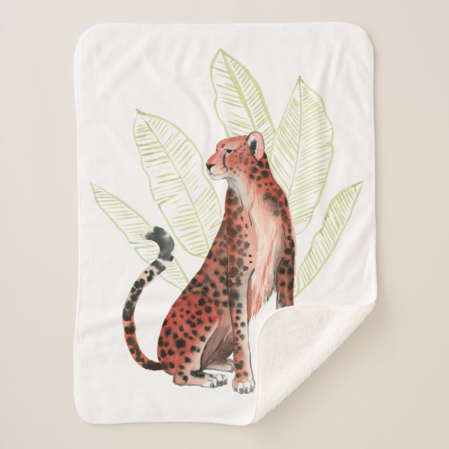 Ruby Runner Leopard Sherpa Blanket (Front)