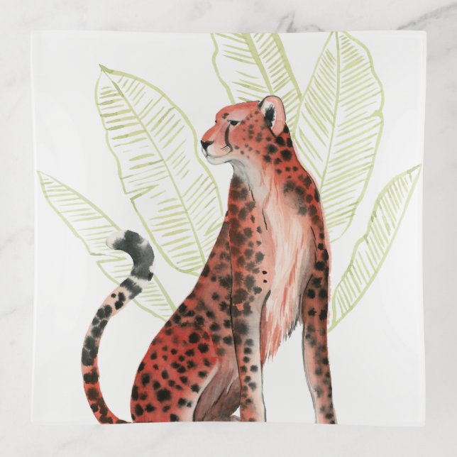Ruby Runner Leopard Trinket Tray (Front)