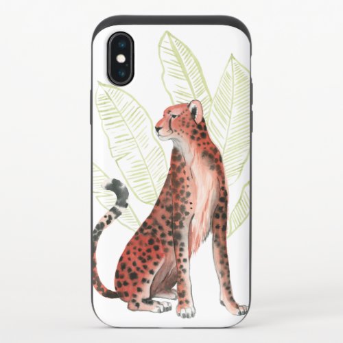 Ruby Runner Leopard iPhone X Slider Case