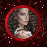 Ruby Shine Pageant Button<br><div class="desc">Let your pageant spirit shine! Upload your photo and enter your name and pageant title to create the ultimate fan button for pageants.</div>
