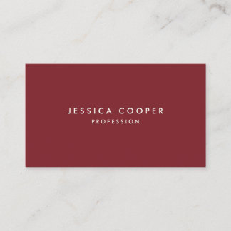 Ruby Simple Red Business Card
