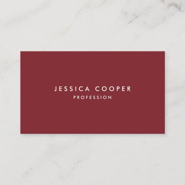 Ruby Simple Red Business Card (Front)
