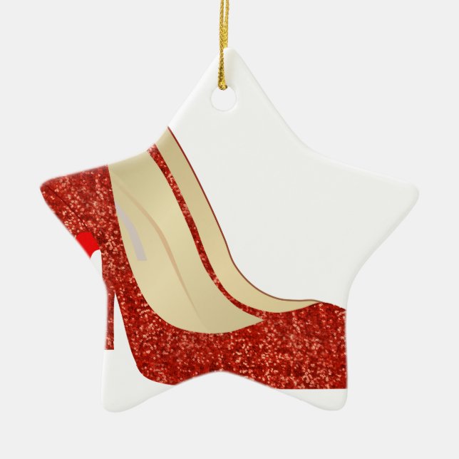 ruby slippers ceramic ornament (Front)