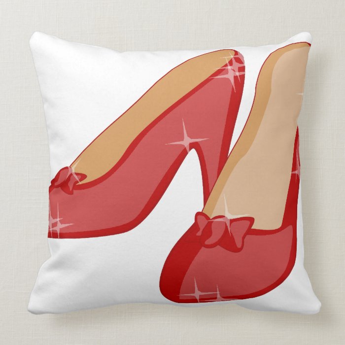 Ruby Slippers Throw Pillow