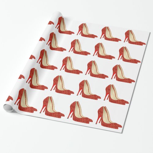 ruby slippers wrapping paper