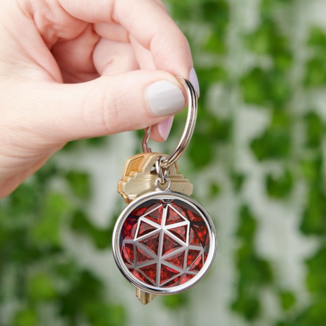 Ruby Sphere Keychain (Hand)
