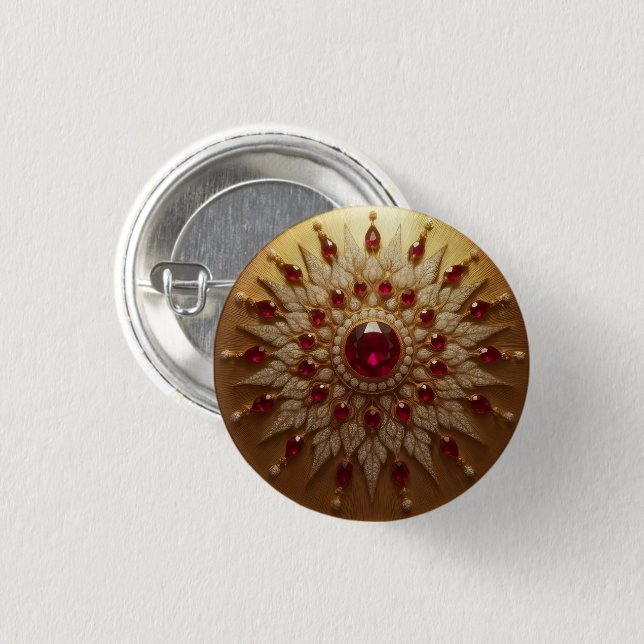 Ruby Sun Button (Front & Back)