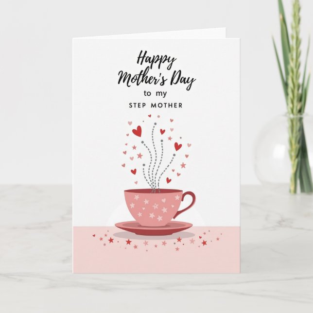 Ruby Teacup Mothers Day Card (Front)