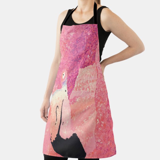 Ruby The Flamingo Painting Apron (Insitu)