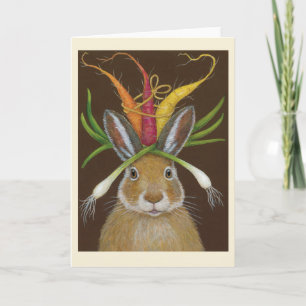 ruby the rabbit folded greeting card