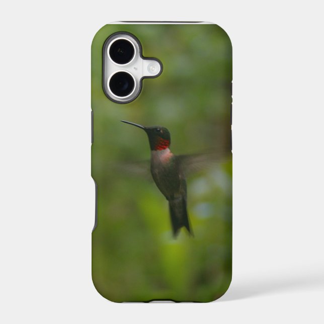 Ruby Throat Hummingbird Iphone Case (Back)