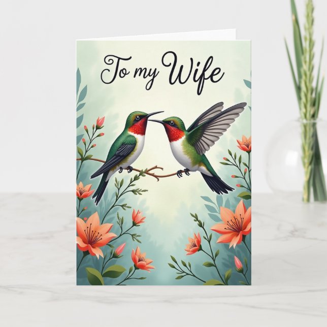 Ruby Throat Mothers Day Card (Front)