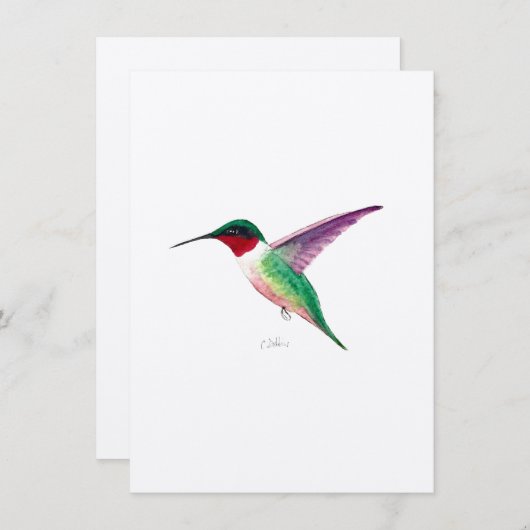 Ruby-throated Hummingbird (Front/Back)