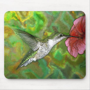 Ruby-throated-Hummingbird-4219-2 Mouse Pad
