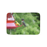 Ruby-Throated Hummingbird Bird Photography Bath Mat