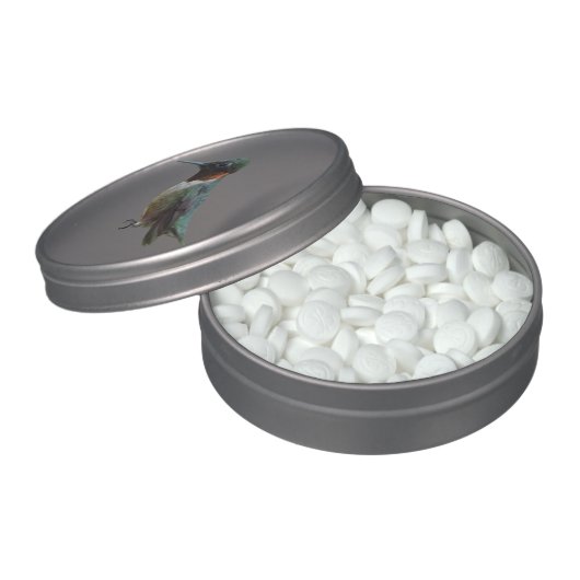 Ruby-Throated Hummingbird Bird Photography Candy Tin (Opened)
