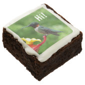 Ruby-Throated Hummingbird Bird Photography Chocolate Brownie (Angled)