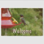 Ruby-Throated Hummingbird Bird Photography Fiber Doormat