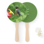 Ruby-Throated Hummingbird Bird Photography Hand Fan