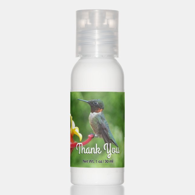Ruby-Throated Hummingbird Bird Photography Hand Lotion (Front)