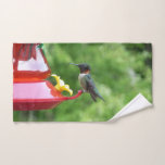 Ruby-Throated Hummingbird Bird Photography Hand Towel
