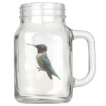 Ruby-Throated Hummingbird Bird Photography Mason Jar