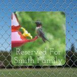 Ruby-Throated Hummingbird Bird Photography Metal Sign
