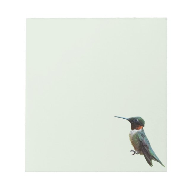 Ruby-Throated Hummingbird Bird Photography Notepad (Front)