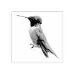 Ruby-Throated Hummingbird Bird Photography Rubber Stamp