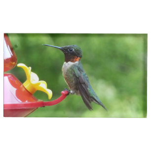Ruby-Throated Hummingbird Bird Photography Table Card Holder