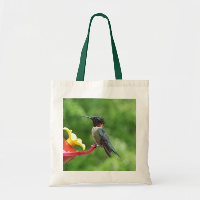 Ruby-Throated Hummingbird Bird Photography Tote Bag (Front)