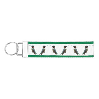 Ruby-Throated Hummingbird Bird Photography Wrist Keychain