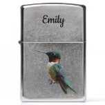 Ruby-Throated Hummingbird Bird Photography Zippo Lighter