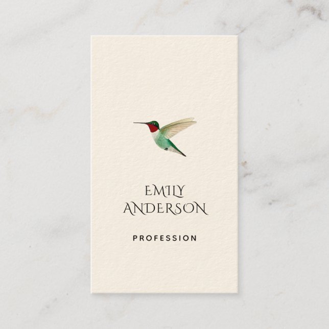 Ruby-throated Hummingbird Business Card (Front)