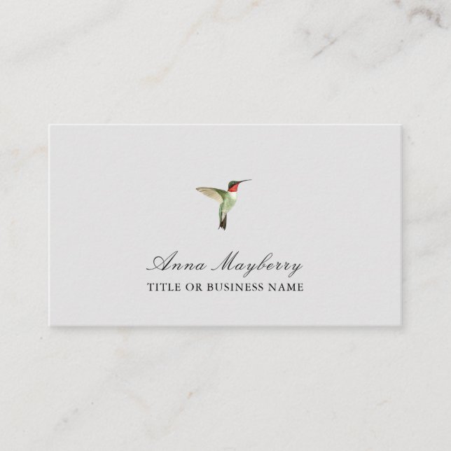 Ruby-throated Hummingbird Business Card (Front)